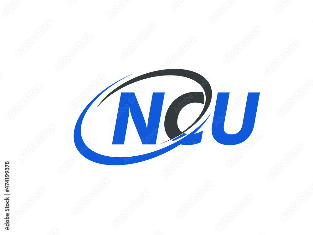 NCU letter creative modern elegant swoosh logo design NCU letter creative modern elegant swoosh logo design