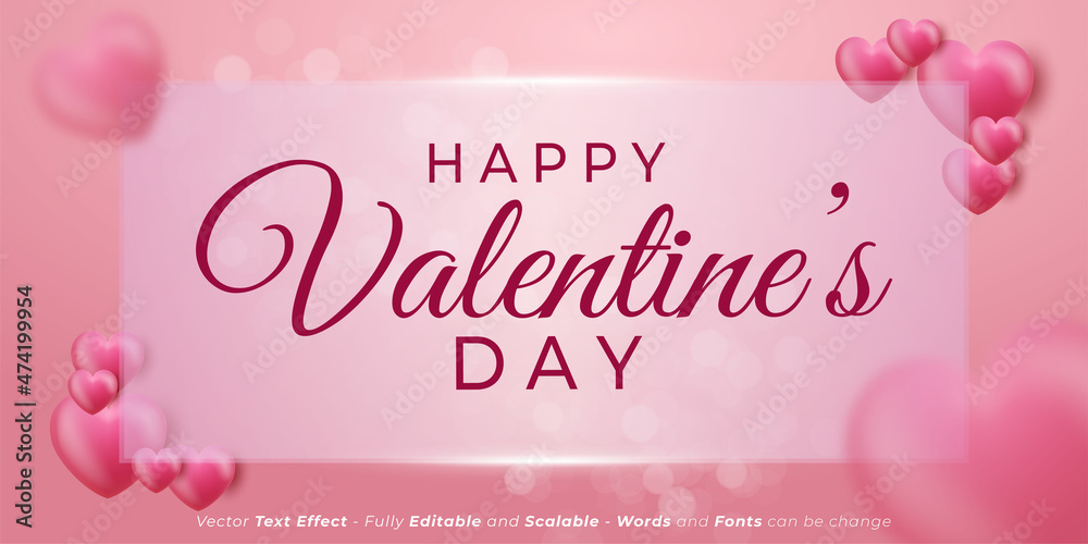 Realistic 3d Heart shaped with square glass background valentine day vector