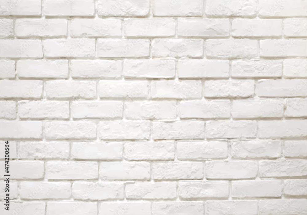 白いレンガ背景画像 Stock Vector Adobe Stock