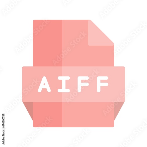 Aiff Flat Light Vector Icon Design photo