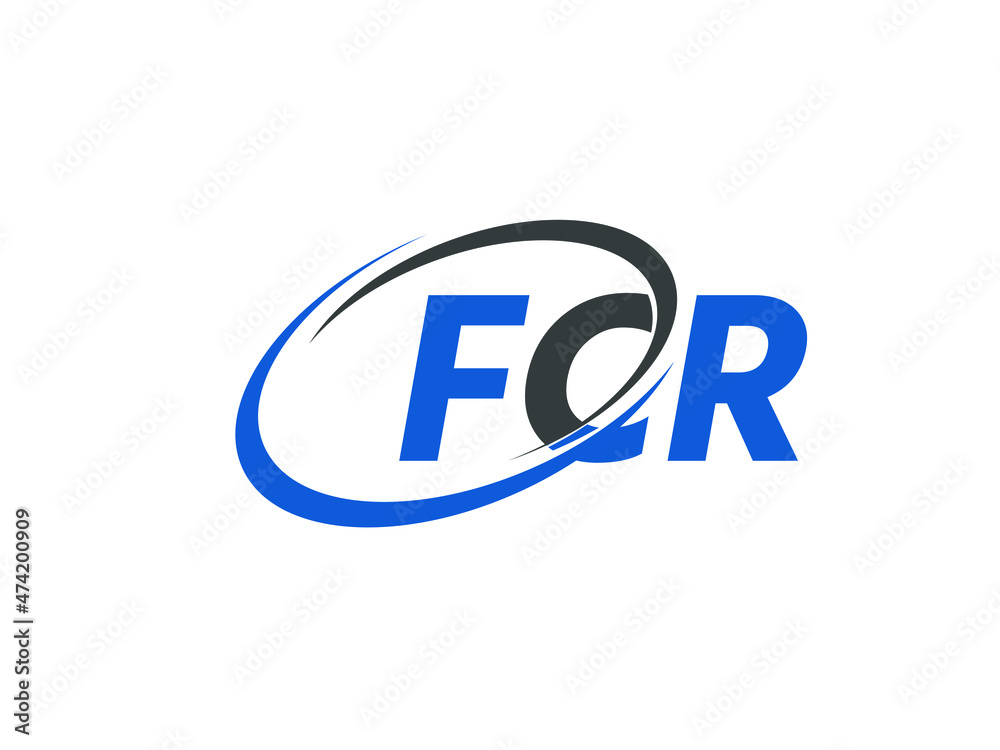 FCR letter creative modern elegant swoosh logo design FCR letter creative modern elegant swoosh logo design