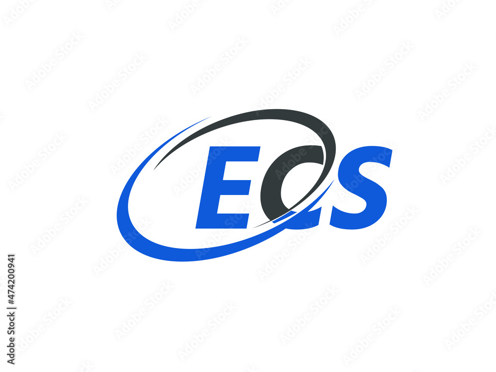 ECS letter creative modern elegant swoosh logo design ECS letter creative modern elegant swoosh logo design