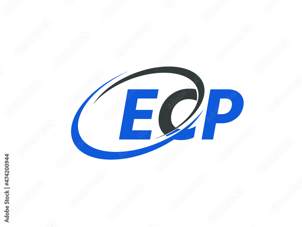 ECP letter creative modern elegant swoosh logo design ECP letter creative modern elegant swoosh logo design