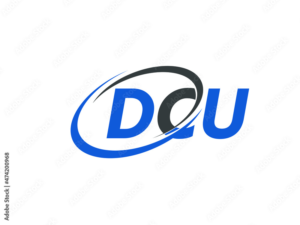 DCU letter creative modern elegant swoosh logo design DCU letter creative modern elegant swoosh logo design