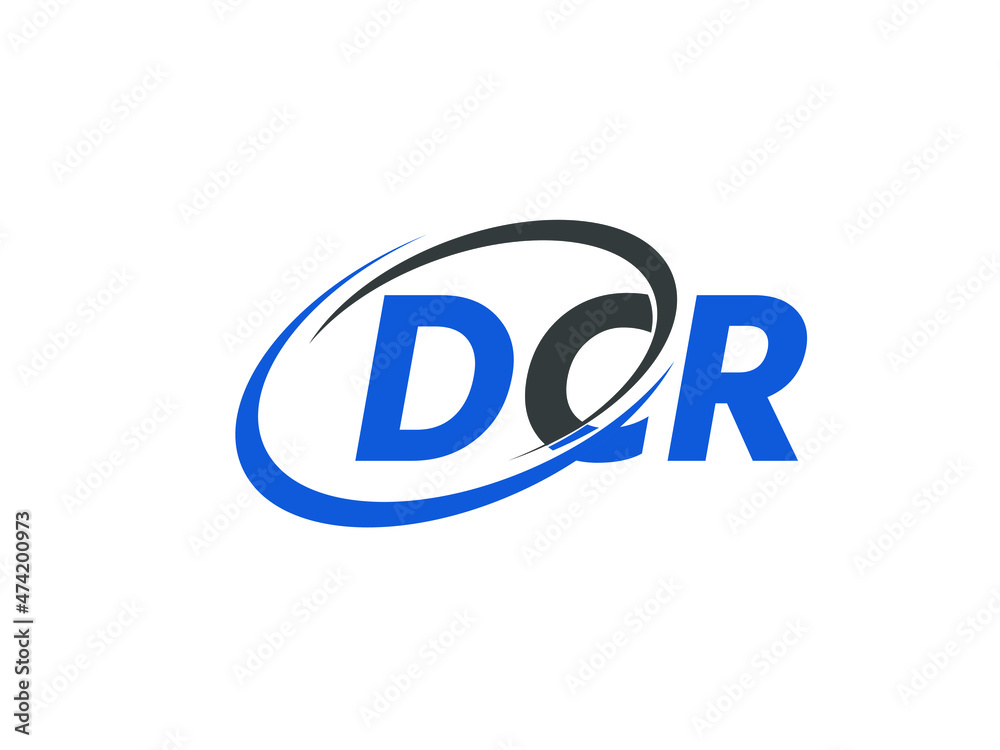 DCR letter creative modern elegant swoosh logo design DCR letter creative modern elegant swoosh logo design