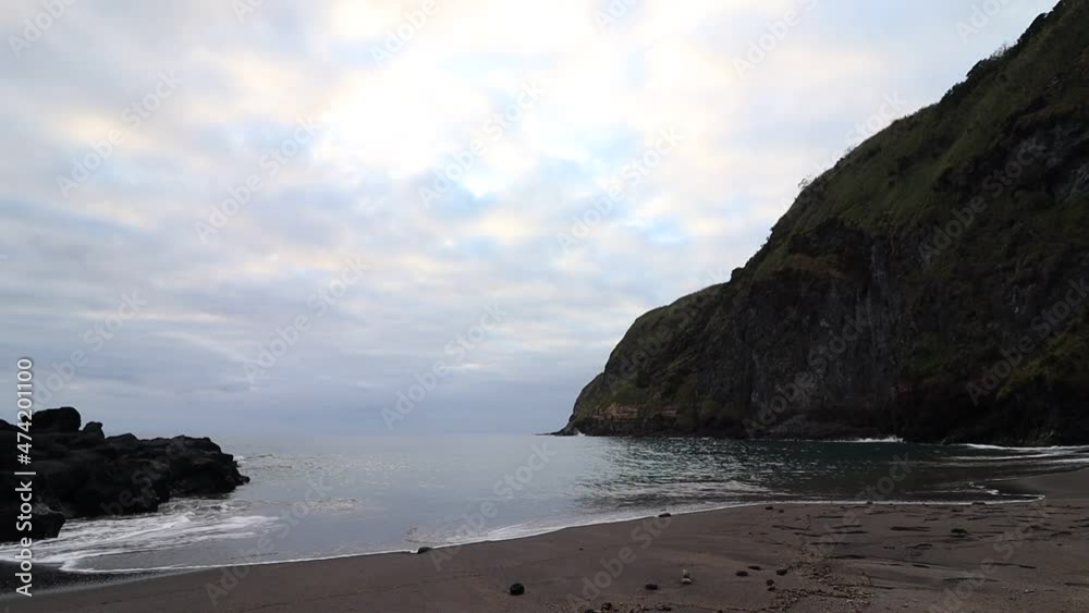 Waves crashing, Atlantic ocean, blue and calm sea. Waves crashing, Atlantic ocean, blue and calm sea.