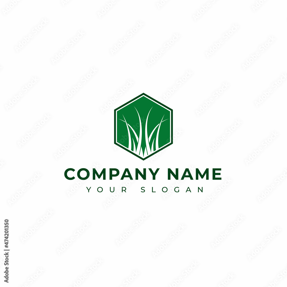 Lawn logo design vector template Lawn logo design vector template