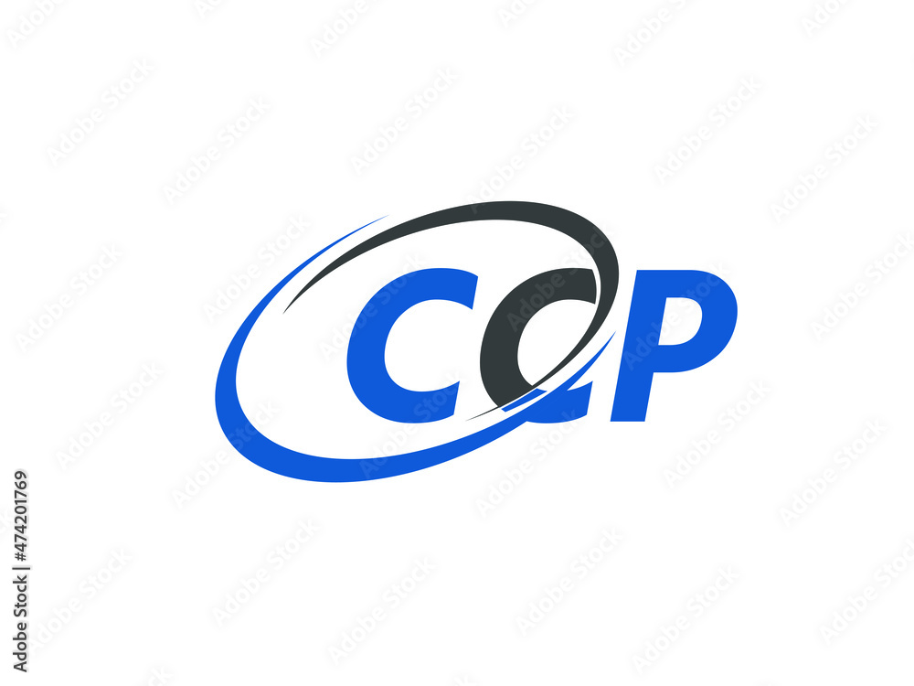 CCP letter creative modern elegant swoosh logo design