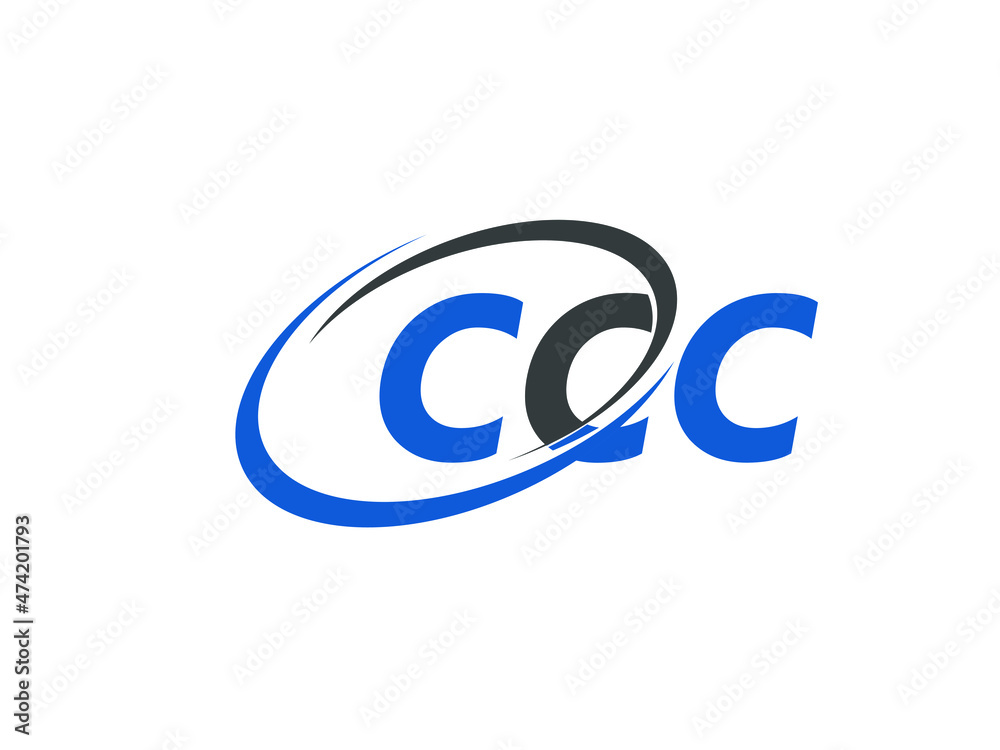 CCC letter creative modern elegant swoosh logo design