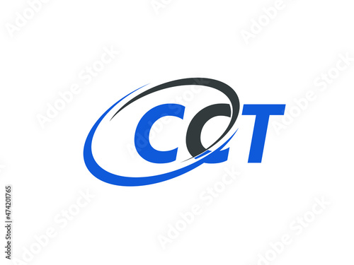 CCT letter creative modern elegant swoosh logo design