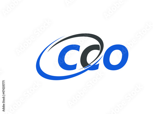 CCO letter creative modern elegant swoosh logo design