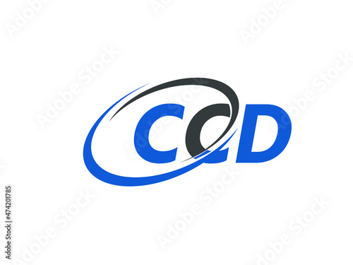 CCD letter creative modern elegant swoosh logo design
