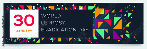 Creative design for (World Leprosy Eradication Day), 30 January, Vector illustration.