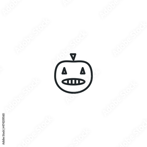halloween pumpkin line icon, outline vector sign, pixel perfect icon