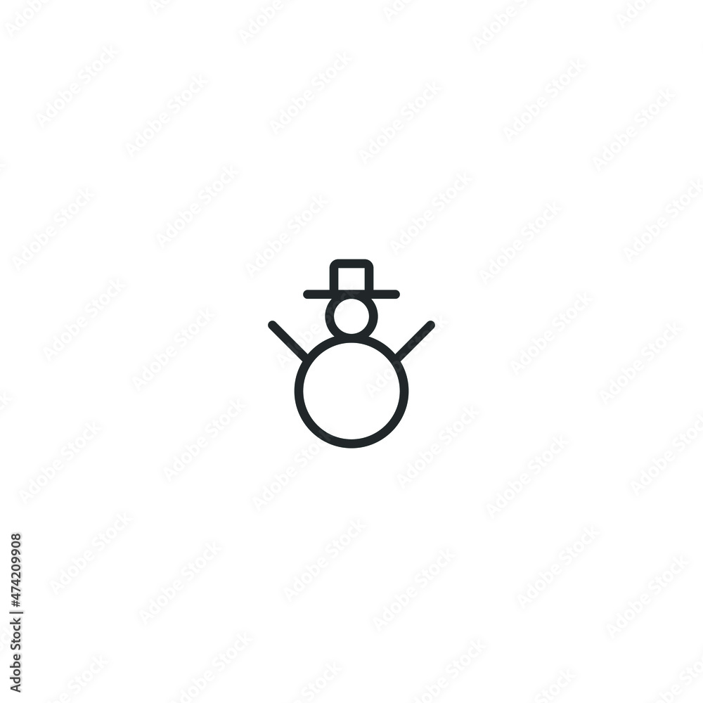 snow doll line icon, outline vector sign, pixel perfect icon snow doll line icon, outline vector sign, pixel perfect icon