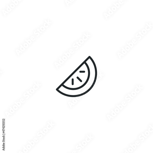 watermelon line icon, outline vector sign, pixel perfect icon