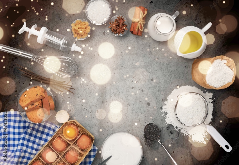 Baking flour food background. Home made. Baking flour food background. Home made.