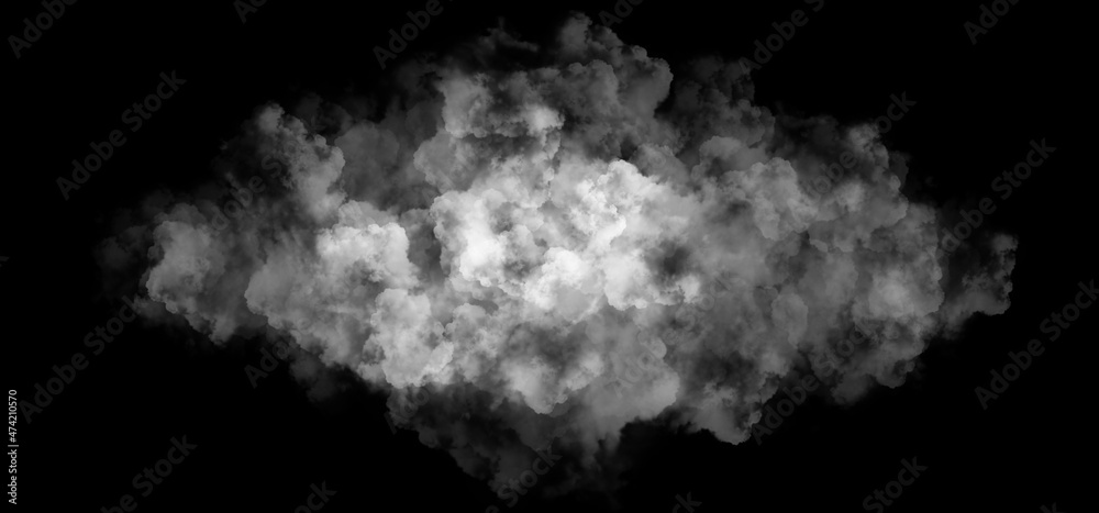 white smoke on black background
