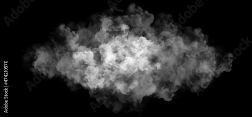 white smoke on black background 