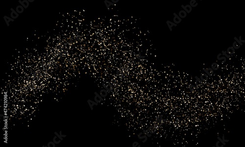 Glitter on black background. Colors glittering of Holiday's Season on black background