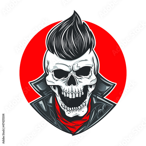 Rockabilly skull style