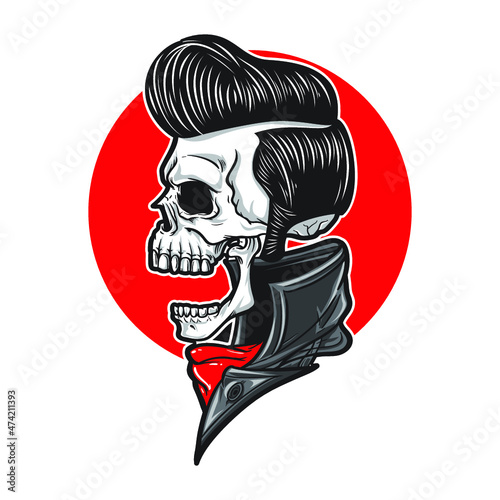 Rockabilly skull style