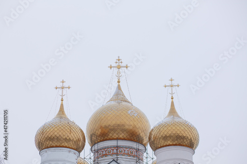 domes of the Orthodox Church, close-up.