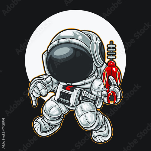 Space astronaut ranger dancing