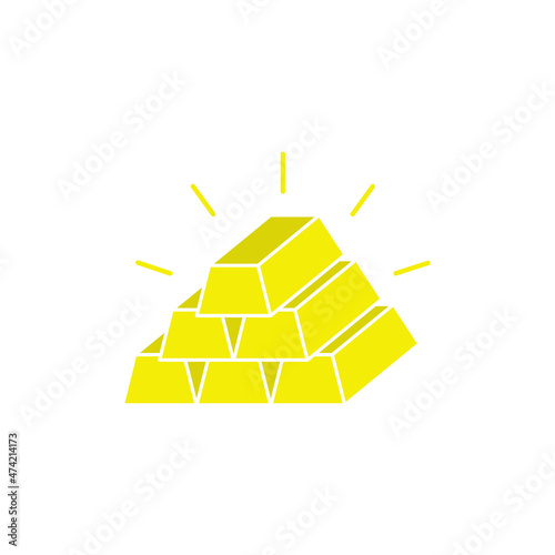  gold bar icon design template vector isolated illustration