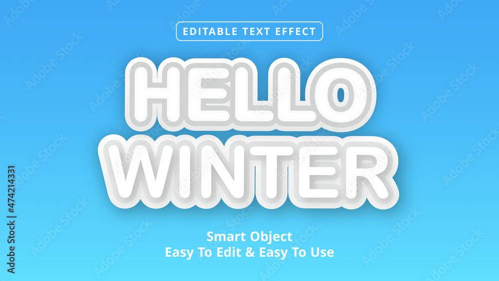 Flat design hello winter free vector