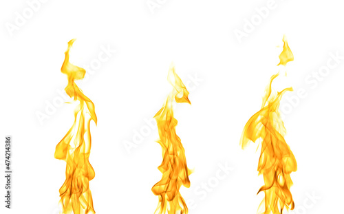 pile of heat flames Burning fuel isolated on white background. 