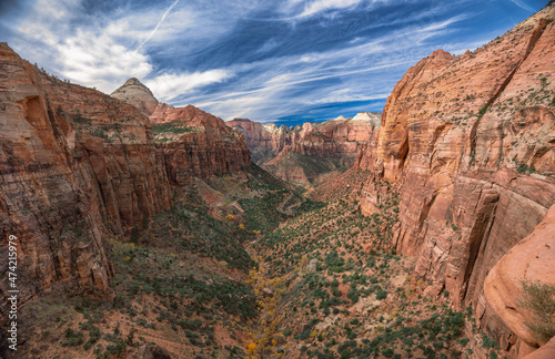 Canyon view in Zion National Park