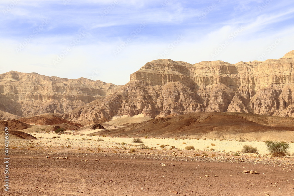 Timna Park in Israel. Mountains