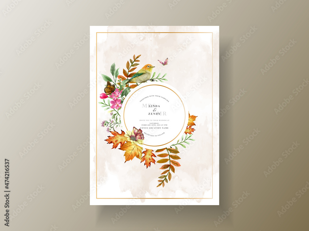 Wedding invitation card forest life Wedding invitation card forest life