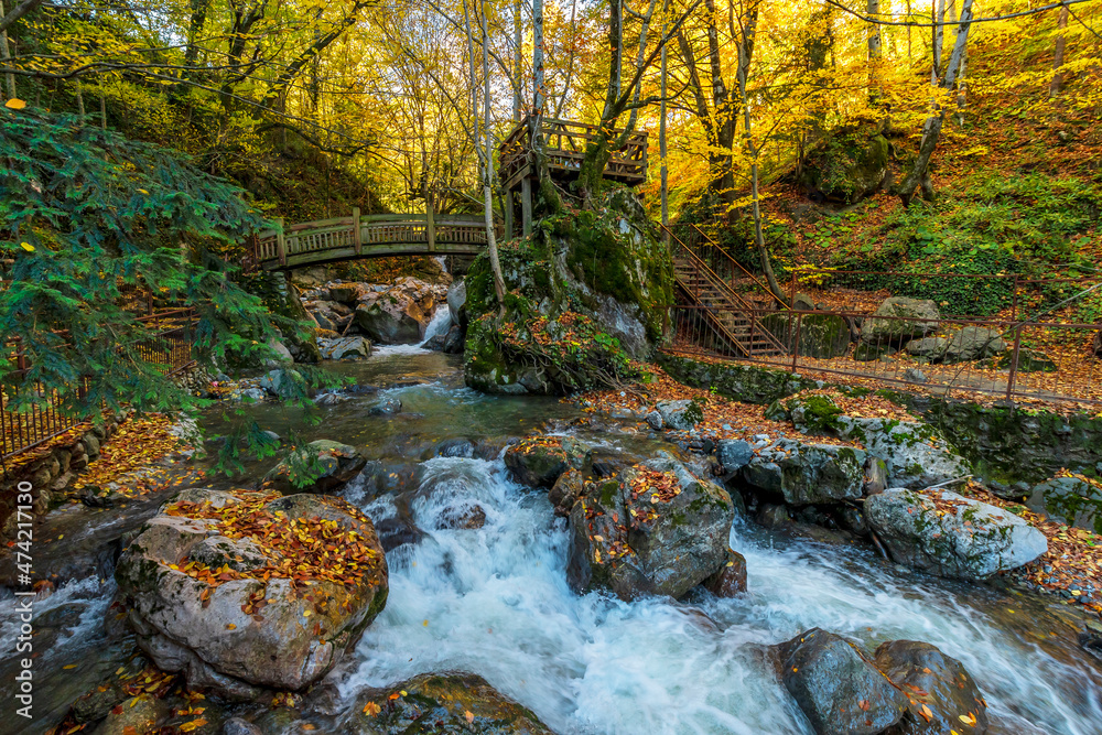 Obraz premium Samandere waterfalls in Duzce Province of Turkey