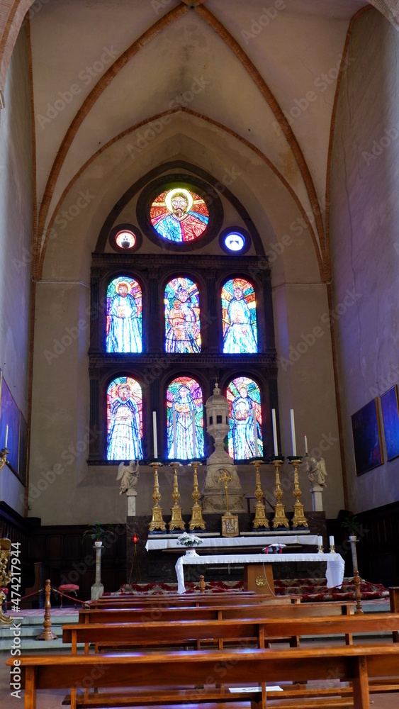 Fototapeta premium Interior of Basilica di San Domenico or Basilica Cateriniana is basilica church in Siena. Italy