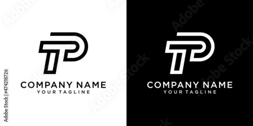TP or PT Letter Logo Design Template Vector.