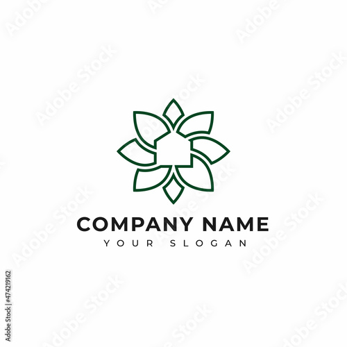 Real estate logo design vector template