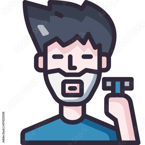 shaving line icon