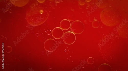 red blood cells flowing in the water