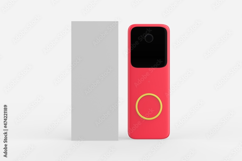 Introducing Blink Video Doorbell Outdoor camera system with Sync Module 2 Two-way audio, HD video, motion and chime app alerts. 3d illustration Introducing Blink Video Doorbell Outdoor camera system with Sync Module 2 Two-way audio, HD video, motion and chime app alerts. 3d illustration