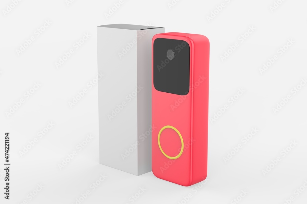Introducing Blink Video Doorbell Outdoor camera system with Sync Module 2 Two-way audio, HD video, motion and chime app alerts. 3d illustration Introducing Blink Video Doorbell Outdoor camera system with Sync Module 2 Two-way audio, HD video, motion and chime app alerts. 3d illustration