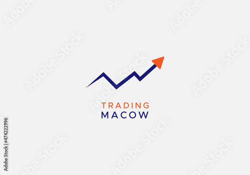 Trading Modern stylish Logo Type Design Abstract flat minimalist vector Template