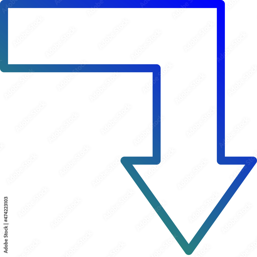 Vector arrow gradient icon, sign and symbol 64x64 Pixel, white background Vector arrow gradient icon, sign and symbol 64x64 Pixel, white background