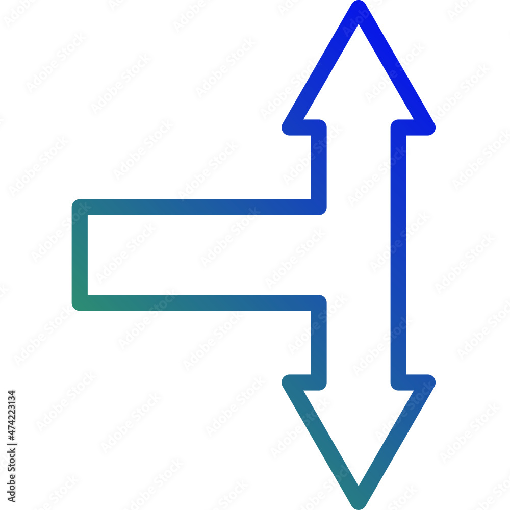 Vector arrow gradient icon, sign and symbol 64x64 Pixel, white background Vector arrow gradient icon, sign and symbol 64x64 Pixel, white background