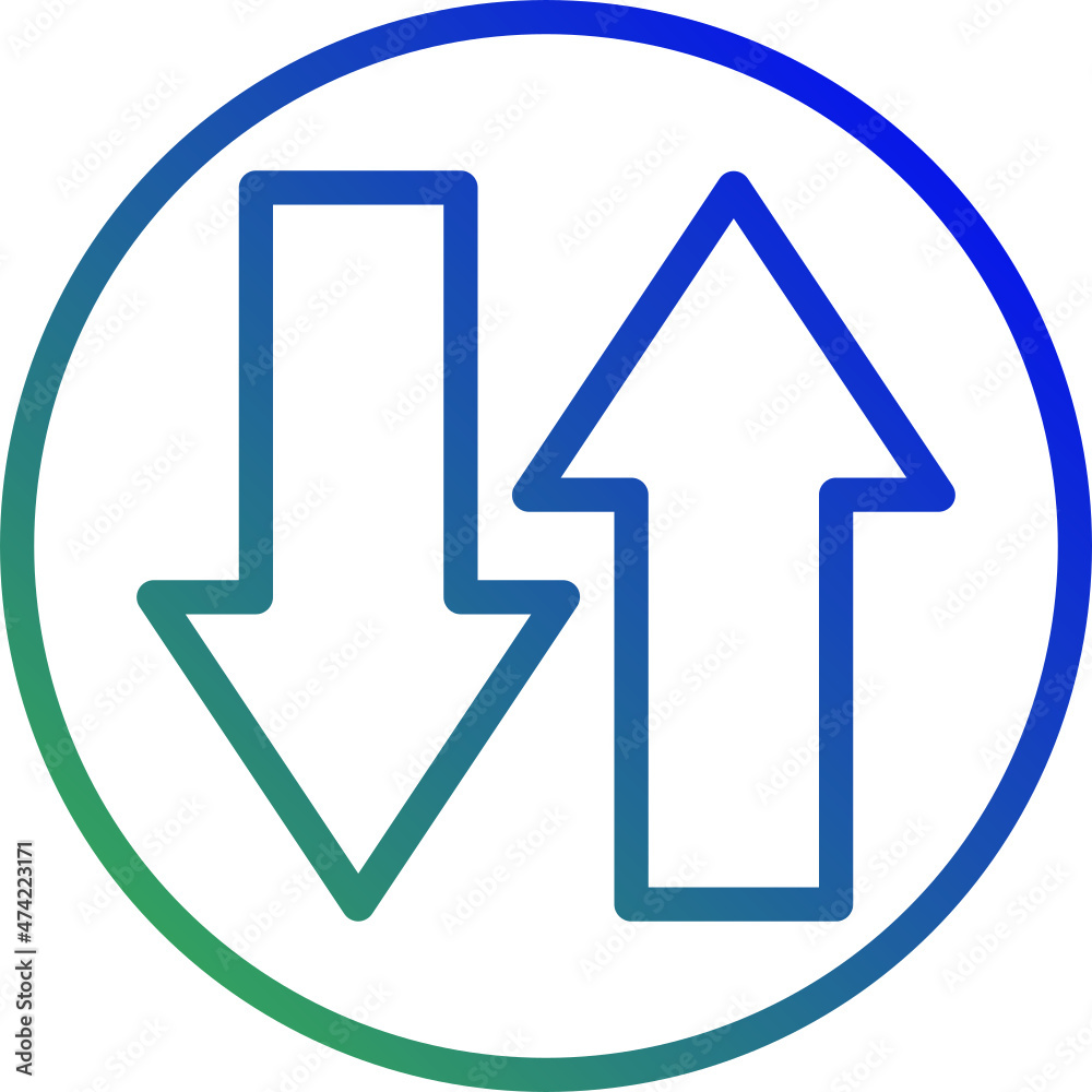 Vector arrow gradient icon, sign and symbol 64x64 Pixel, white background Vector arrow gradient icon, sign and symbol 64x64 Pixel, white background
