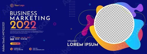 Creative corporate business banner template design for webinar, marketing, online class program, etc