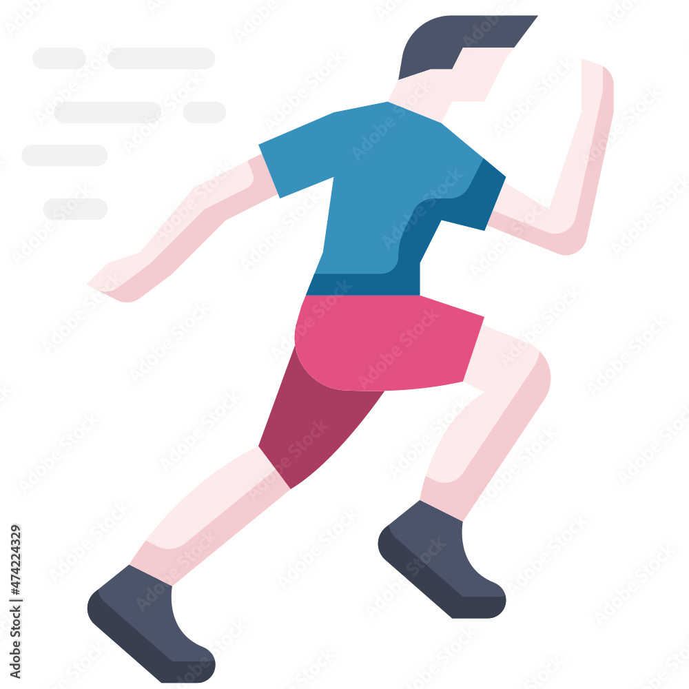 Fototapeta premium runner flat icon