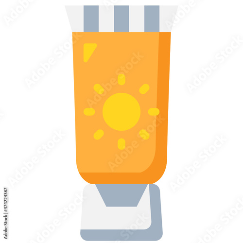 sunblock flat icon