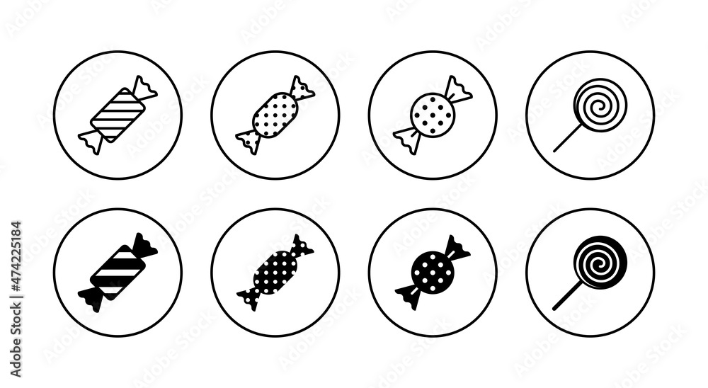 Candy icons set. candy sign and symbol. Candy icons set. candy sign and symbol.